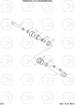 3012 PARKING CYLINDER(#0249-) HSL610, Hyundai