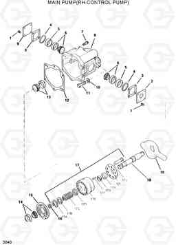 3040 MAIN PUMP(RH ONTROL PUMP) HSL610, Hyundai