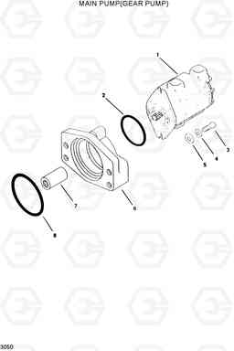 3050 MAIN PUMP(GEAR PUMP) HSL610, Hyundai