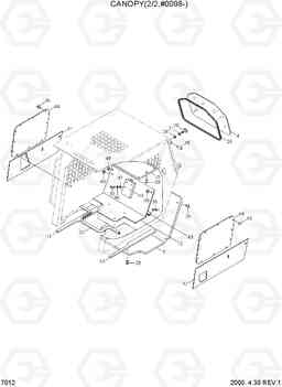 7012 CANOPY(2/2, #0098-) HSL610, Hyundai