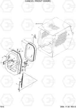 7015 CAB(3/3, FRONT DOOR) HSL610, Hyundai