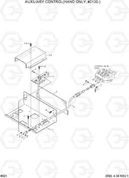 8021 AUXILIARY CONTROL(HAND ONLY, #0130-) HSL610, Hyundai