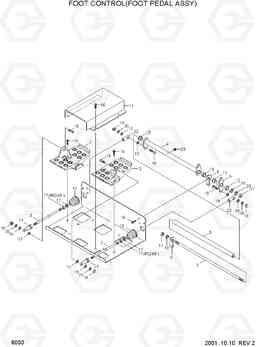 8030 FOOT CONTROL(FOOT PEDAL ASSY) HSL610, Hyundai