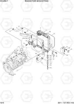 1015 RADIATOR MOUNTING HSL650-7, Hyundai