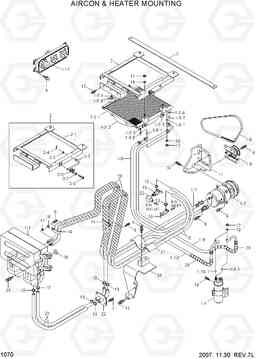 1070 AIR CONDITIONER & HEATER MOUNTING HSL650-7, Hyundai