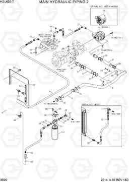 3020 MAIN HYDRAULIC PIPING 2 HSL650-7, Hyundai