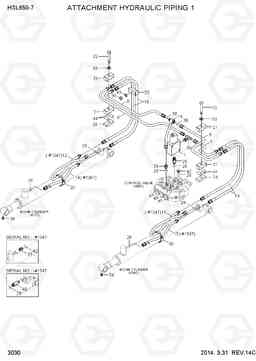 3030 ATTACHMENT HYDRAULIC PIPING 1 HSL650-7, Hyundai