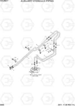 3050 AUXILIARY HYDRAULIC PIPING HSL650-7, Hyundai