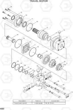 4050 TRAVEL MOTOR HSL650-7, Hyundai