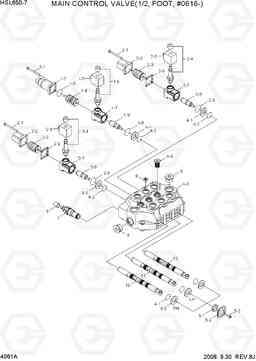 4061A MAIN CONTROL VALVE(1/2, FOOT, #0616-) HSL650-7, Hyundai