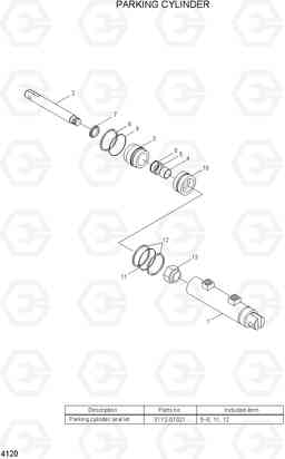 4120 PARKING CYLINDER HSL650-7, Hyundai