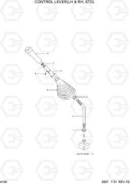 4130 CONTROL LEVER(LH & RH, STD) HSL650-7, Hyundai