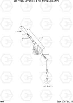 4140 CONTROL LEVER(LH & RH, TURNING LAMP) HSL650-7, Hyundai