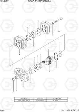 4160 GEAR PUMP(#0909-) HSL650-7, Hyundai