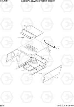 6041 CANOPY 2(WITH FRONT DOOR) HSL650-7, Hyundai