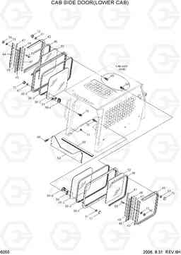 6055 CAB SIDE DOOR(LOWER CAB) HSL650-7, Hyundai