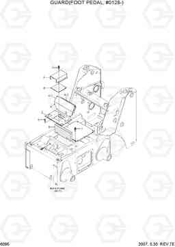 6095 GUARD(FOOT PEDAL, #0128-) HSL650-7, Hyundai