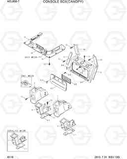 6110 CONSOLE BOX(CANOPY) HSL650-7, Hyundai