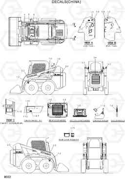 8022 DECALS(CHINA, #0014-) HSL650-7, Hyundai