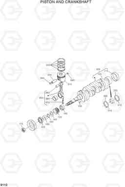 9110 PISTON AND CRANKSHAFT HSL650-7, Hyundai