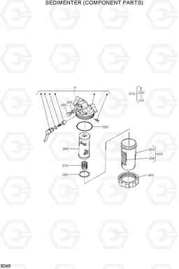 9240 SEDIMENTER (COMPONENT PARTS) HSL650-7, Hyundai
