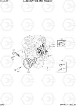 9250 ALTERNATOR AND PULLEY HSL650-7, Hyundai