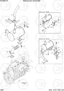 1060 EXHAUST SYSTEM HSL650-7A, Hyundai