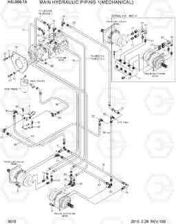 3010 MAIN HYDRAULIC PIPING 1(MECHANICAL) HSL650-7A, Hyundai