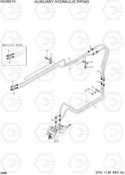 3080 AUXILIARY HYDRAULIC PIPING(OPTION) HSL650-7A, Hyundai