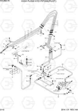 3110 HIGH FLOW HYD PIPING(OPTION) HSL650-7A, Hyundai