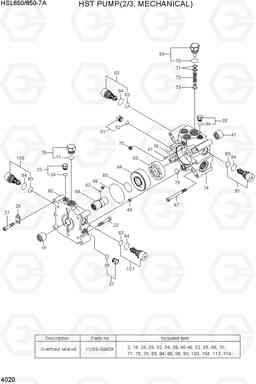 4020 HST PUMP(2/3, MECHANICAL) HSL650-7A, Hyundai