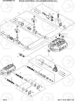 4070 MAIN CONTROL VALVE(MECHANICAL) HSL650-7A, Hyundai