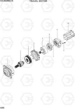 4090 TRAVEL MOTOR HSL650-7A, Hyundai