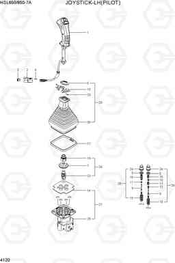 4120 JOYSTICK-LH(PILOT) HSL650-7A, Hyundai