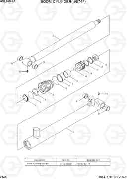 4140 BOOM CYLINDER(-#0747) HSL650-7A, Hyundai