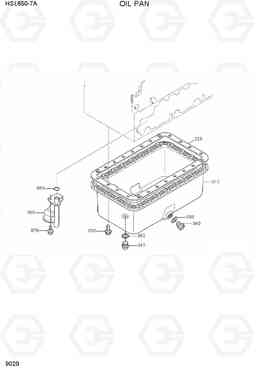 9020 OIL PAN HSL650-7A, Hyundai