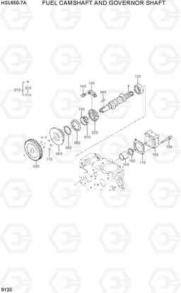 9130 FUEL CAMSHAFT AND GOVERNOR SHAFT HSL650-7A, Hyundai