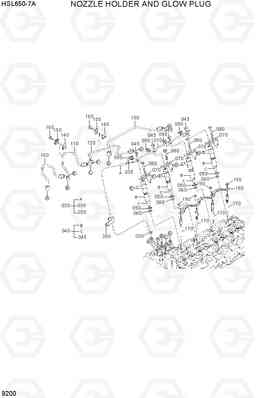 9200 NOZZLE HOLDER AND GLOW PLUG HSL650-7A, Hyundai