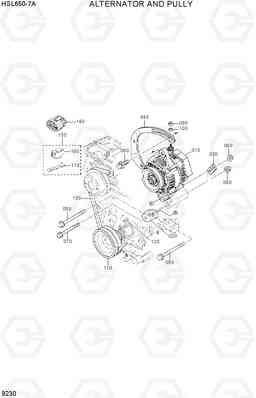 9230 ALTERNATOR AND PULLEY HSL650-7A, Hyundai