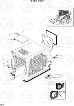 1017 ROPS ASSEMBLY HSL600T/680T, Hyundai