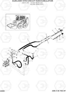 4046A AUXILIARY HYD CIRCUIT W/ACCUMULATOR HSL600T/680T, Hyundai