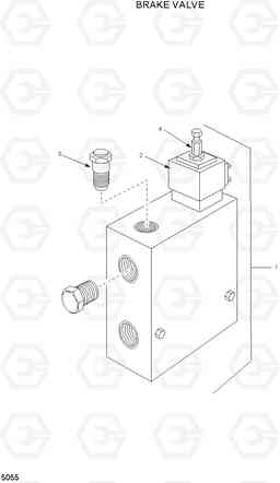 5055 BRAKE VALVE HSL600T/680T, Hyundai