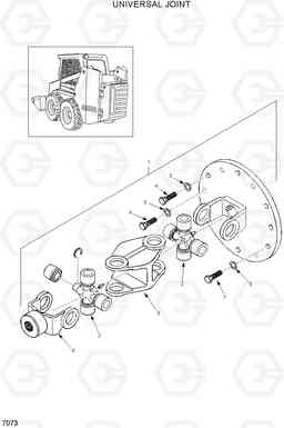 7073 UNIVERSAL JOINT HSL600T/680T, Hyundai