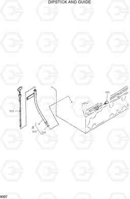 9007 DIPSTICK AND GUIDE HSL600T/680T, Hyundai