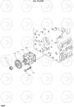 9008 OIL PUMP HSL600T/680T, Hyundai