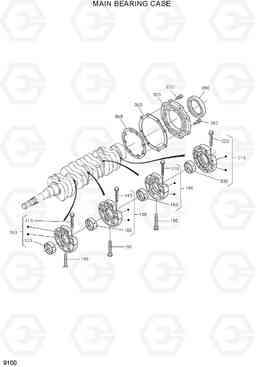 9100 MAIN BEARING CASE HSL600T/680T, Hyundai