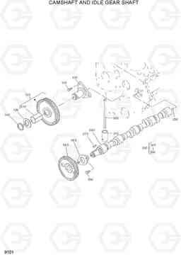 9101 CAMSHAFT AND IDLE GEAR SHAFT HSL600T/680T, Hyundai