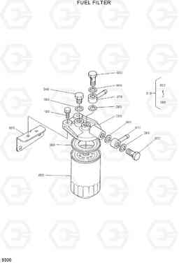 9300 FUEL FILTER HSL600T/680T, Hyundai
