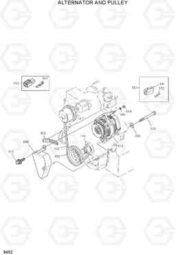 9402 ALTERNATOR AND PULLEY HSL600T/680T, Hyundai