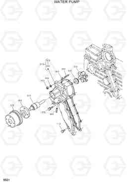 9501 WATER PUMP HSL600T/680T, Hyundai